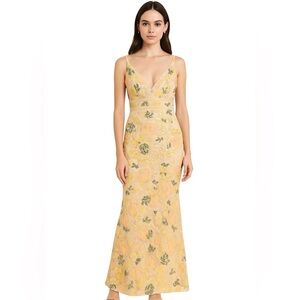 🔥Dress The Population Sequin Floral Sleeveless Mermaid Gown Size Small NWOT